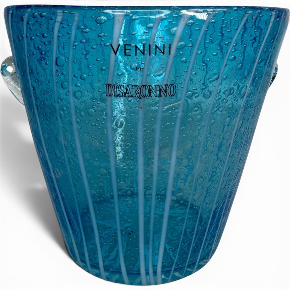 Venini Murano Italy for Disaronno Vintage Ice Bucket Venetian Art Glass 5"Vase